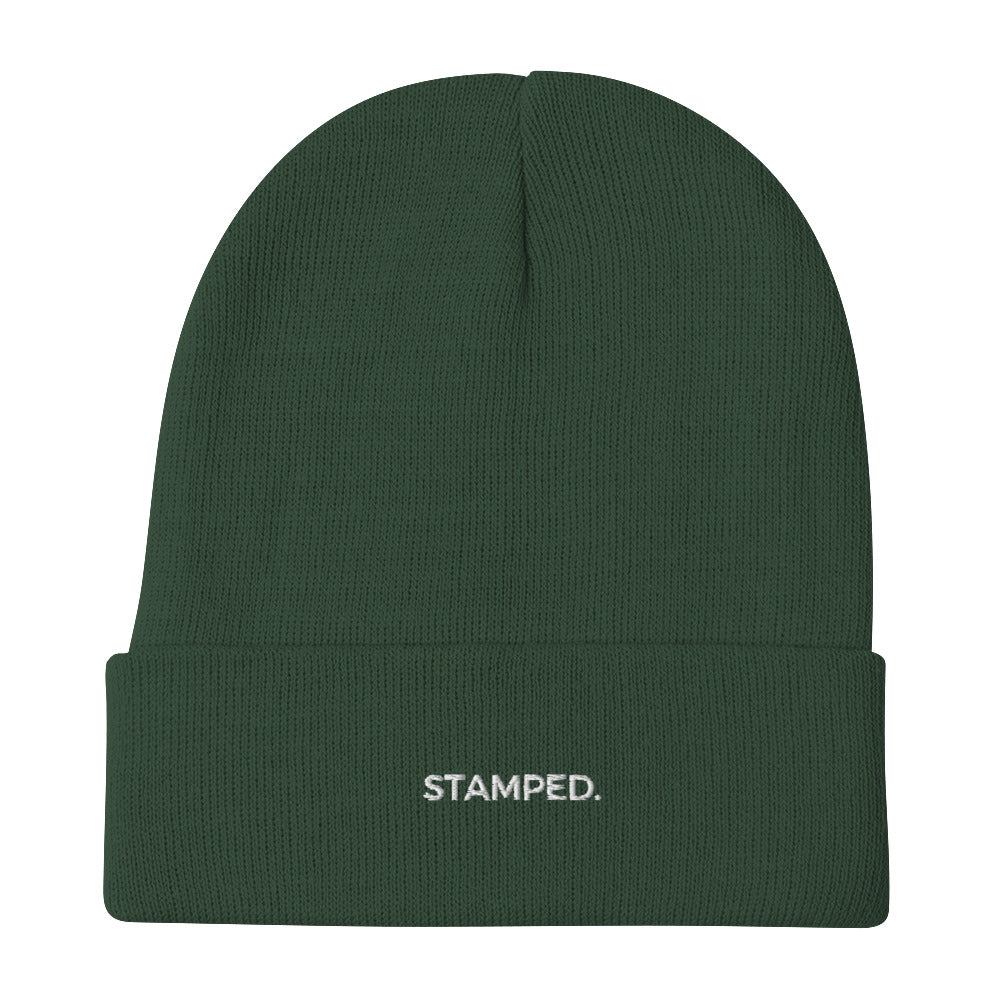 Stamped Embroidered Beanie